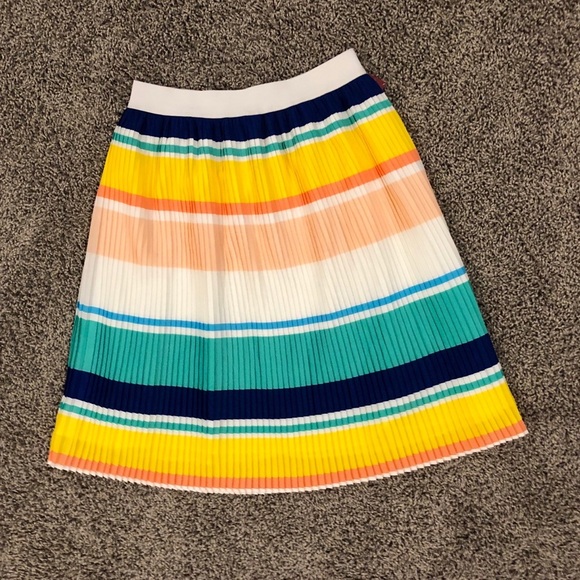 5/$25 NWT Colorful pleated striped A-line skirt XS - Picture 3 of 5